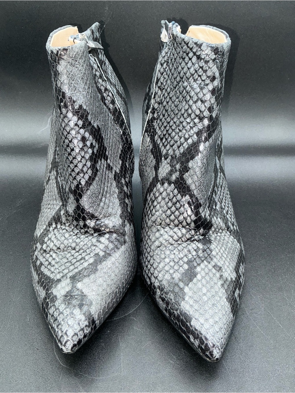 Summit by White Mountain Italian Leather Snakeskin Booties Size 8.5 EU 39